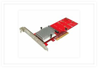DT-130 Dual PCIe NVMe M.2 SSDs Carrier Adapter