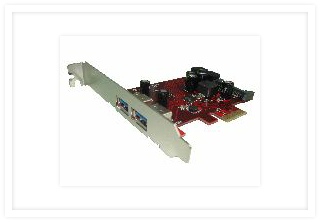 UB-126 4 Ports USB 3.0 External x2 & Internal x2 Low Profile PCIe Host Adapter
