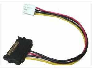 KB-113 SATA 15Pin Male to Molex Small 4Pin Female Power Cable