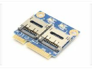 SLMA1008 Dual micro SD Card to Mini PCIe Adapter