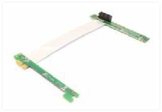 SLPS074 PCIe x1 Silver Riser Cable with long PCB