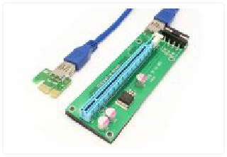 SLPS133 PCIe x1 to x16 Riser with USB 3.0 Cable