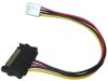 SATA 15Pin Male to Molex Small 4Pin Female Power Cable
