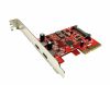 Fast PCIe Gen3 2Ports Type-C USB3.1 10Gbps Low Profile Host Adapter